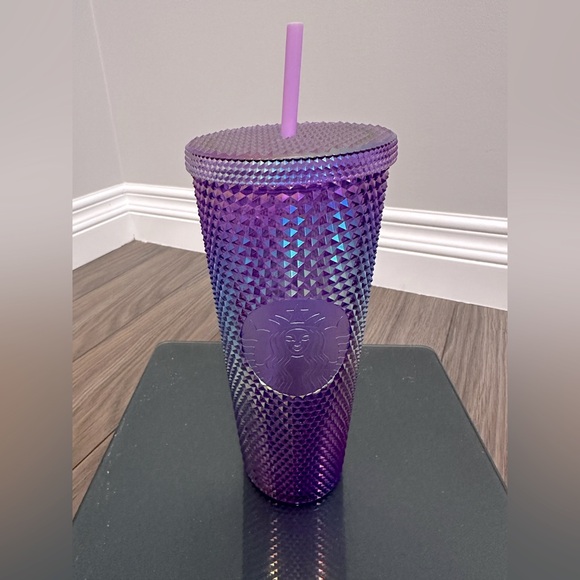 BNWT Starbucks Target exclusive Purple Studded Oil Slick Venti Tumbler - Picture 1 of 3